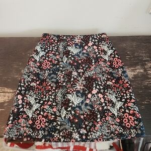 H&M Black Floral Mini Skirt